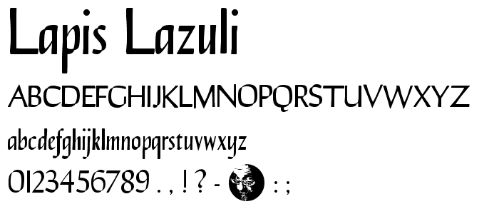 Lapis Lazuli font